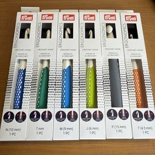 PRYM Ergonomics Crochet Hook Set of 6 Lot SEALED NEW 7-J-P-N-M Multicolor