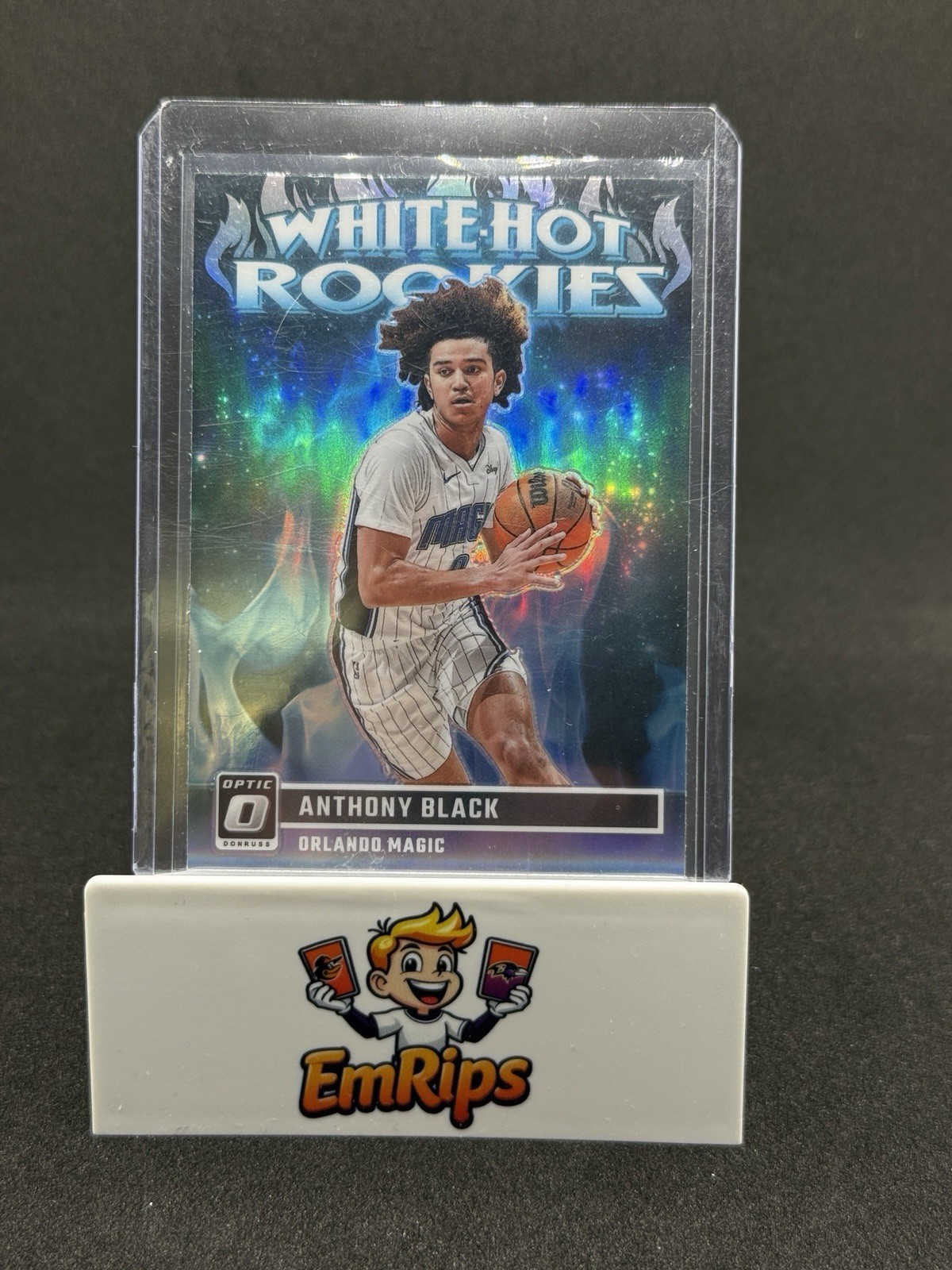 2023-24  Donruss Optic - White Hot Rookies Anthony Black #1 Holo Prizm (RC)