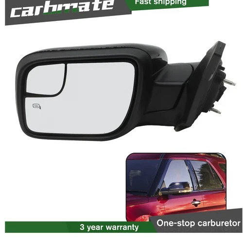 Heated with Power Side Mirror Puddle Light Driver Side For FORD Explorer 16-19