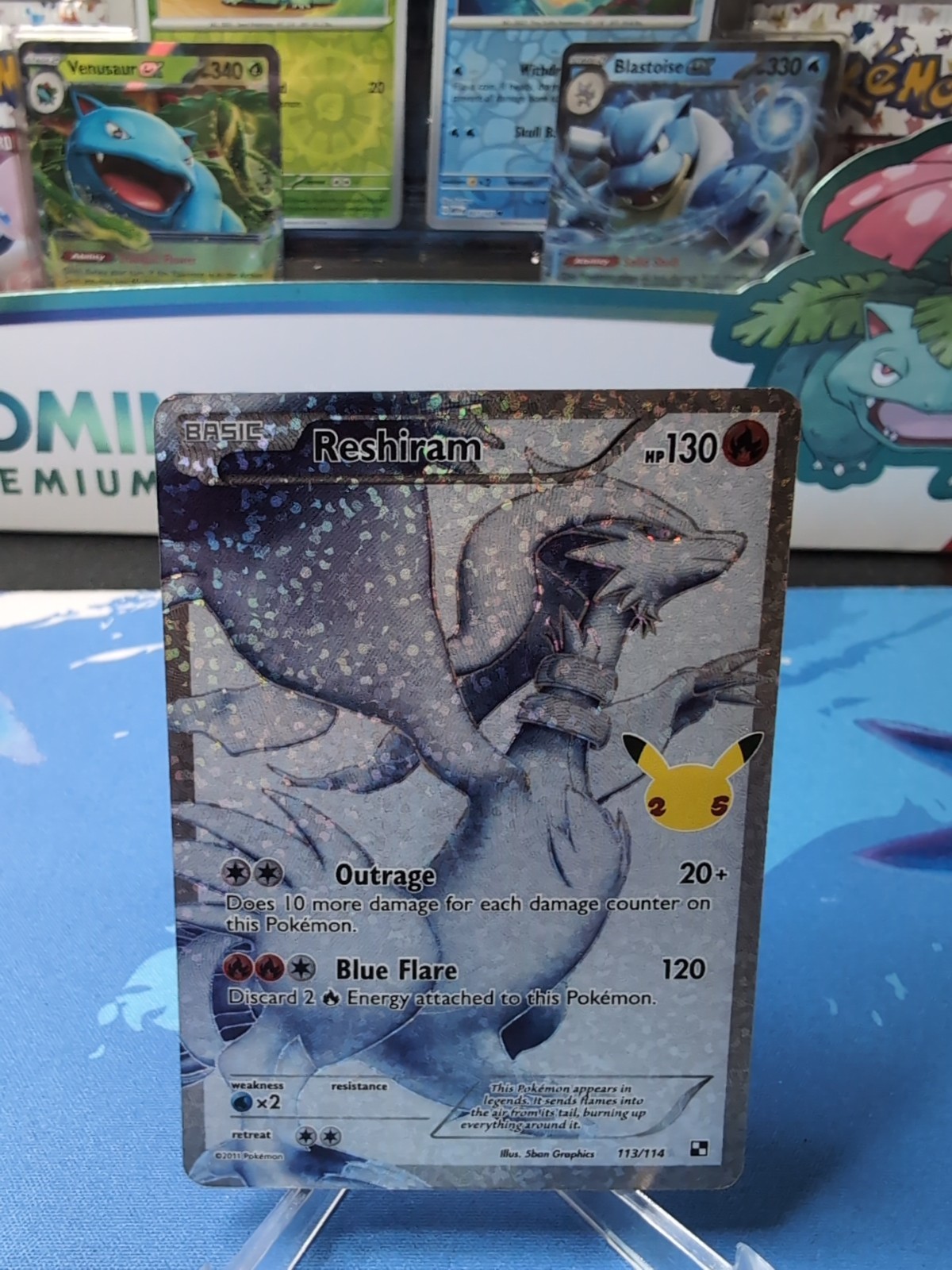 Reshiram 113/114 Pokemon TCG Celebrations Holo Full Art Ultra Rare Card NM