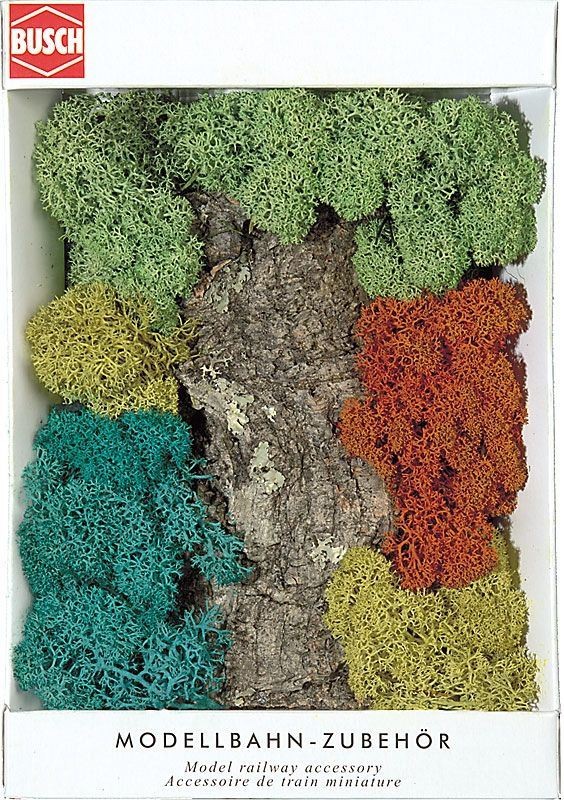 Cork/lichen Assortment OO/HO gauge scenery Busch 7101