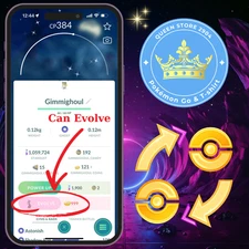 Pokémon TRADE—GO || Shiny Gimmighoul✨Without Background—Can Evolve—Digital