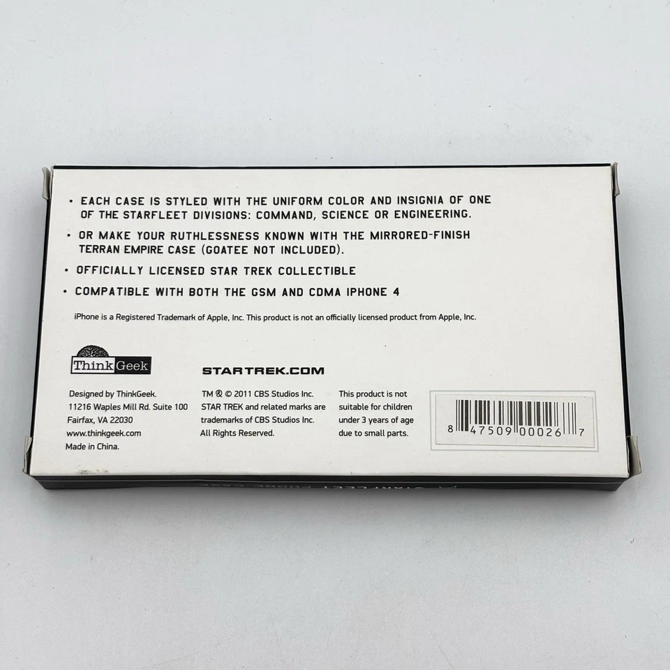 Star Trek ThinkGeek Starfleet золото iPhone 4 чехол новый 2011 - Изображение 2 из 3