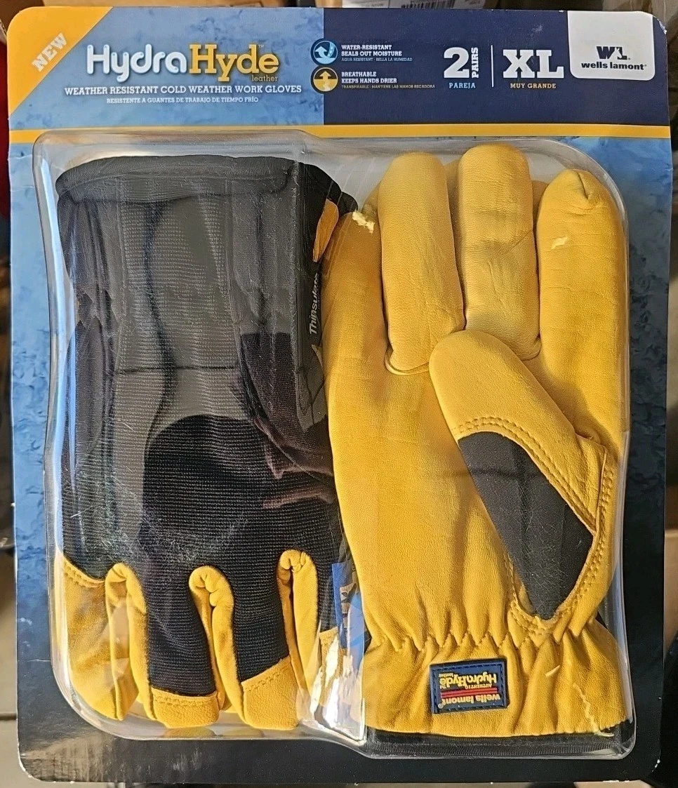 Hydra Hyde 2 Pair Leather XL Work Gloves Weather Resistant Cold Weather
Opens in a new window or tab
