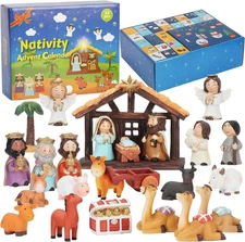 Nativity Advent Calendar 2025 Kids - Nativity Scene Story Gifts for Toddlers 24 