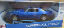 1/18  IB 25  1978 PONTIAC FIREBIRD TRANS AM IN BLUE METTALIC