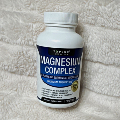 Toplux Nutrition Magnesium Complex Bone & Muscle Health 1000mg 90 Caps Non-GMO