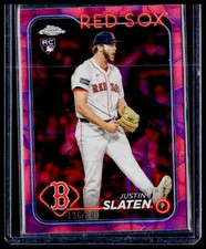 Justin Slaten 2024 Topps Chrome Update Magenta Purple Lava Refractor /299