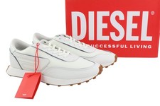 DIESEL Men Sneakers S-Racer LC EU45 White Suede Leather Lace Trainers RRP195 DDP