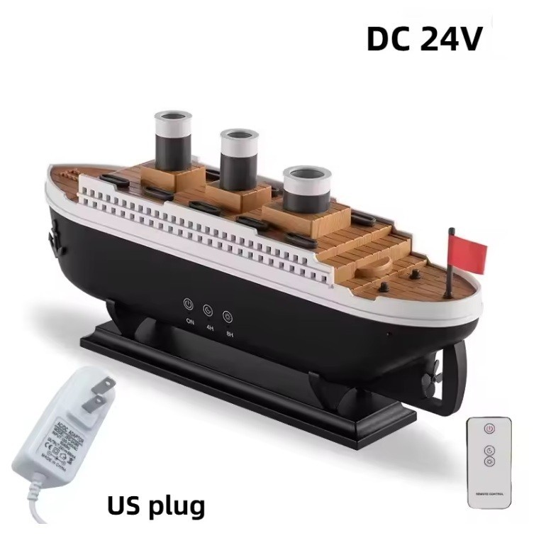 250ml Titanic Ship Humidifier Aroma Diffuser Jellyfish Smoke Ring Spray w/Remote