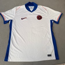 Nike Chelsea FC London Soccer Jersey White Blue Red 2020-21 Away Kit XL