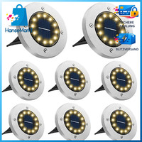 Solar Bodenleuchten 8 StüCk 12 Leds 3000K Warmweiß Wasserdicht Garten Patio