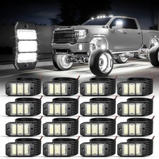 SHINIGHT 16PCS White Rock Lights, Super Bright Pure White 6000K Rock Lights f...