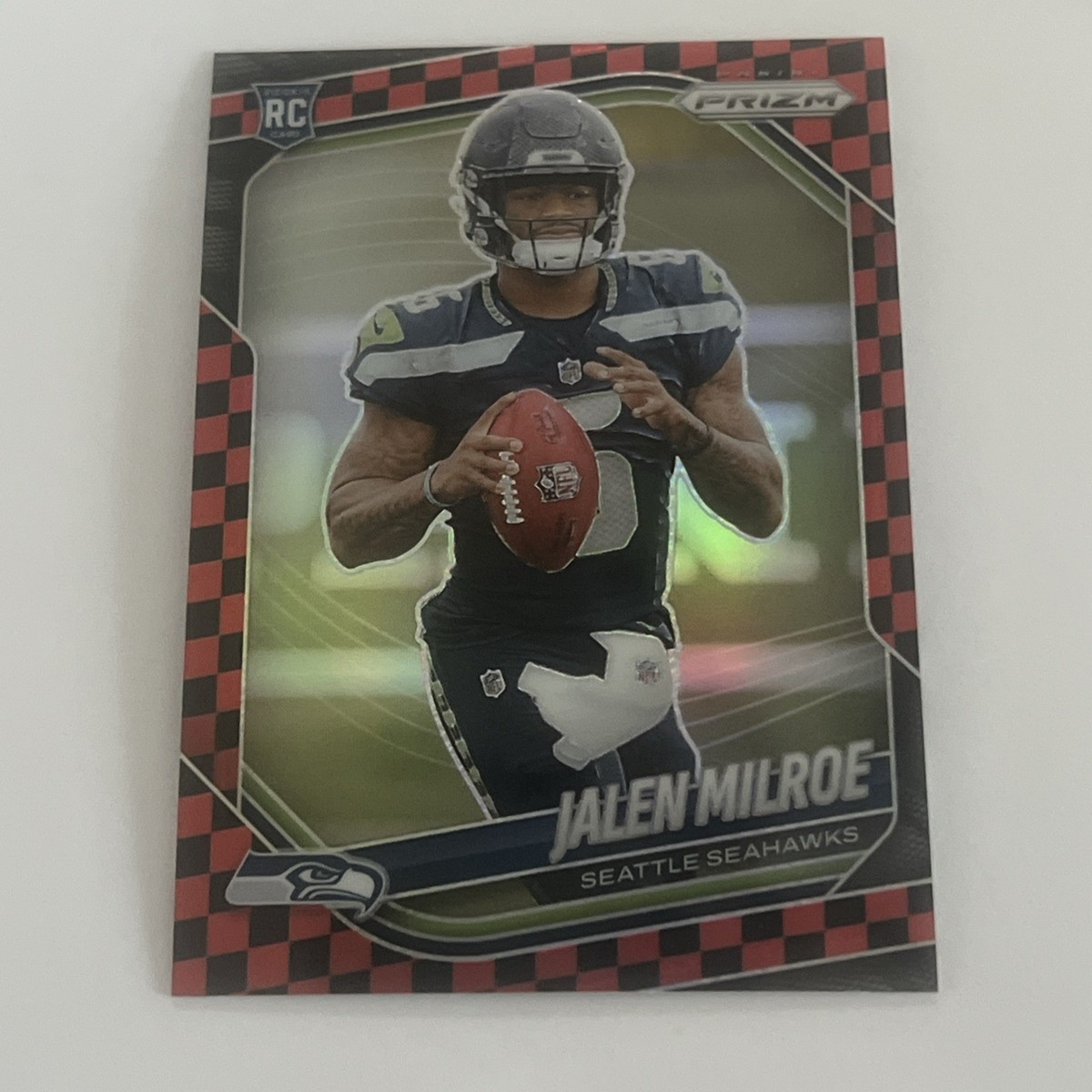 2025 Prizm Jalen Milroe Black & Red Checkerboard RC Prizm SSP Rare
