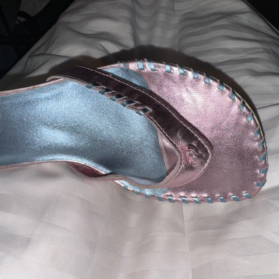 Luichiny Pink open toe sandals with small heel size 38, us 8 - Image 3 of 4