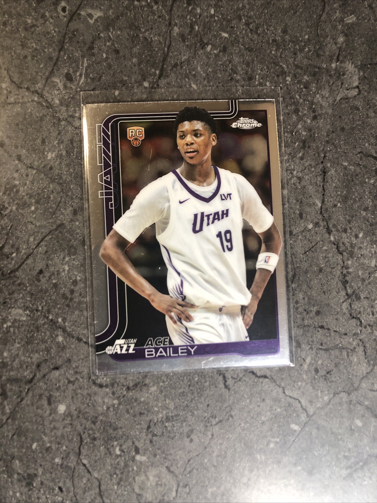 2025 Topps Chrome Ace Bailey Utah Jazz Rookie # 255