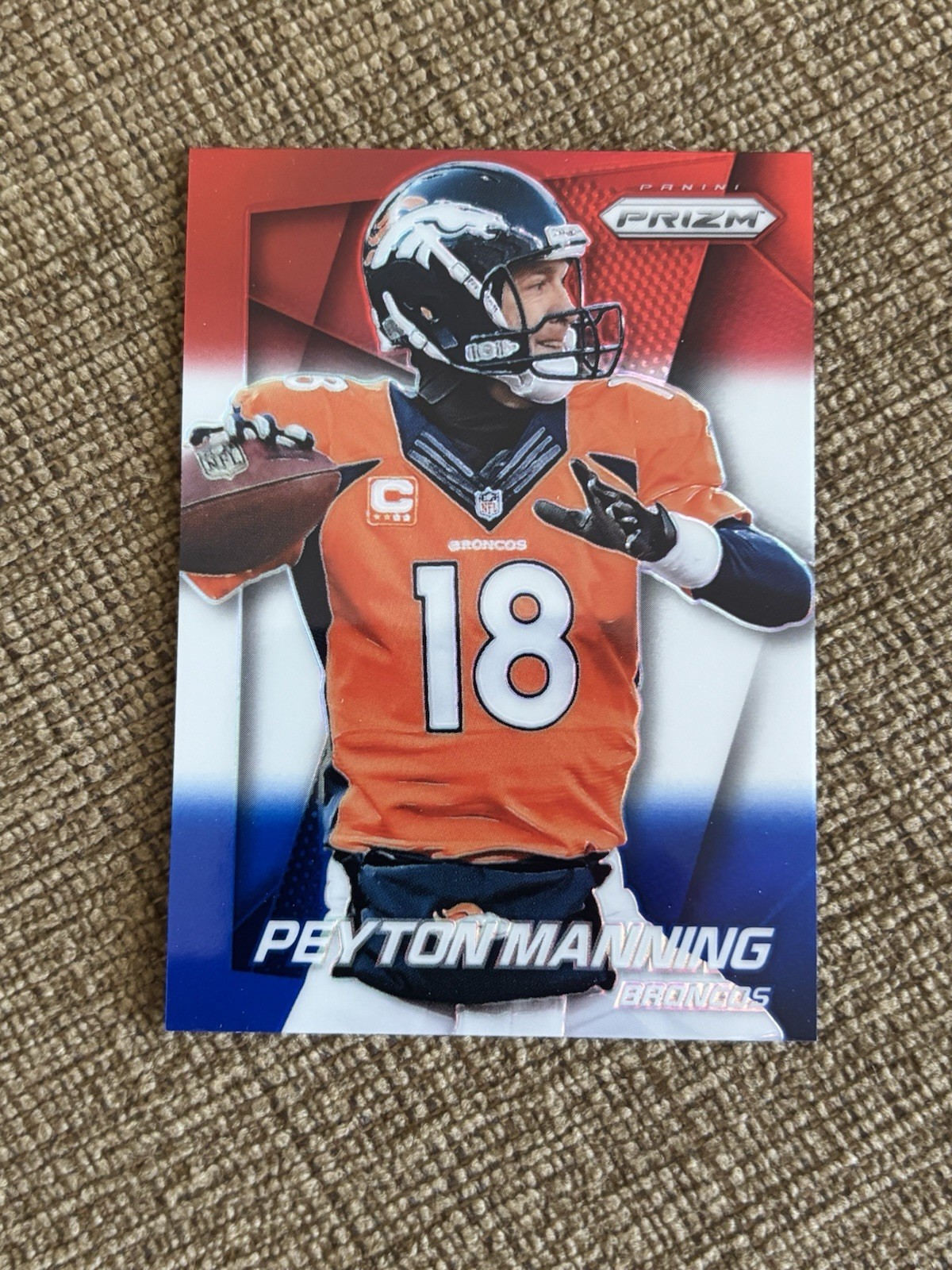 2014 Panini Prizm Red White & Blue Prizm Peyton Manning #58 HOF