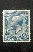 King George V GB 2.1/2d SG.372 N21 (10) Blue MH Well Centered Good Perforat. VF