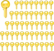 Brass Finish Key Blanks, M1 (MA1) Uncut Blank Keys, Pack of 50 Keys