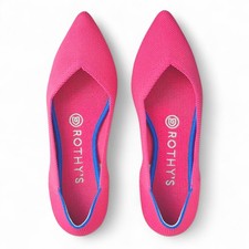 Rothy's The Point Pink Flat Slip On Shoes Size 6 Excellent