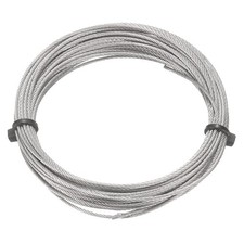 20ft 6M 1mm Stainless Steel Wire Rope 7x7 Strand with 20pcs Loop Sleeves