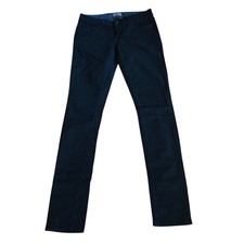Paige Blue Heights Low Rise Peg Skinny Jeans Black 27 4-Way Stretch Made in USA