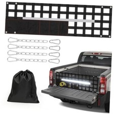 Upgraded 60" W X 18" T Tailgate Net for Pickup Truck Bed Storage with 4 Bags, 