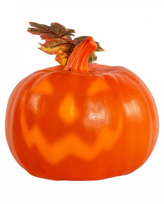 Sprechender Halloween Kürbis mit Jack O'Lantern Grimasse 23 cm