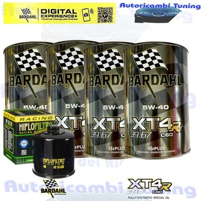 Set Service Bardahl Öl XT4R 5W40 für Yamaha XV1600 Atle Roadstar 2003