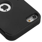 For iPod Touch 5th 6th 7th Gen - HARD HYBRID HIGH IMPACT ARMOR SKIN CASE BLACK
