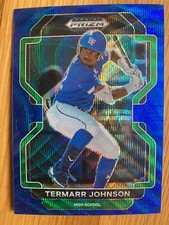2022 Prizm Draft Picks Baseball Blue Wave #PDP4 Termarr Johnson - Pirates