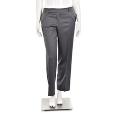 St. John Knits Smoke Gray Wool Blend Low Rise Trouser Pants sz 10