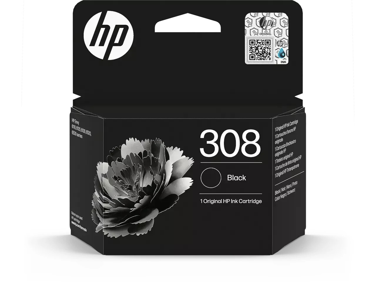 Cartouche HP 308 noire solution pour l'impression de textes nets Envy 6530