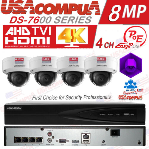 Hikvision 4K 4CH CCTV Security Camera System PoE NVR 2MP Domo Vandal Proof 2.8mm - Picture 13 of 13