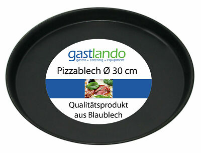 4 Stück Backblech Pizzablech Pizzabackblech Rand Ø 30 cm Blaublech neu