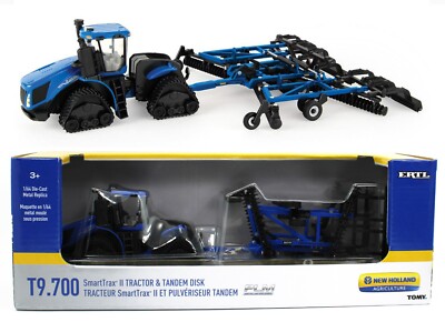 2023 ERTL 1:64 New Holland T9.700 SmartTrax II Tractor & Tandem Disk NIB