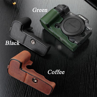 1pcs Genuine Leather Camera Case Bag Half Body For Canon EOS R6 II R5 R6