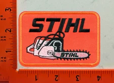 Stihl Chain Saws Orange Embroidered Iron-On Patch - Logo Badge for Jackets, Gear