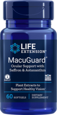 TAKE OFF $27! 4 PACK Life Extension MacuGuard Ocular Support Astaxanthin Saffron