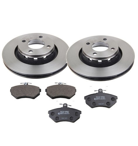 VW Golf 3 1.9 TDI – 2x Scheiben Bremsscheiben + 4x Beläge vorne Vorderachse