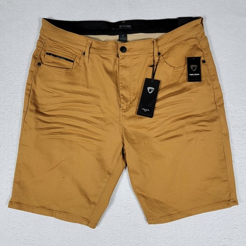 NWT FRIED DENIM Shorts Mens 38 Gold 