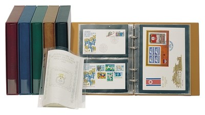 Lindner FDC-Album RONDO Regular als Set, bestückt, Ringbinder oder Kassette