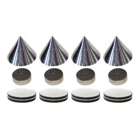 Dynavox AntivibrationsfüßE (Spike) FüR Lautsprecher/-Hifi GeräTe, 4Er-Set Chrom