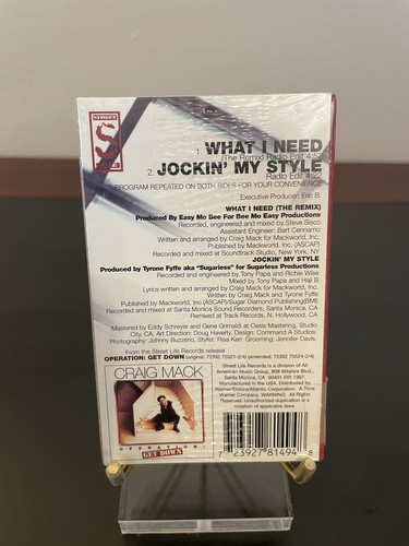 Craig Mack What I Need (The Remix) Jockin’ My Style Cassette Sealed Rare Hip Hop - Picture 2 of 6