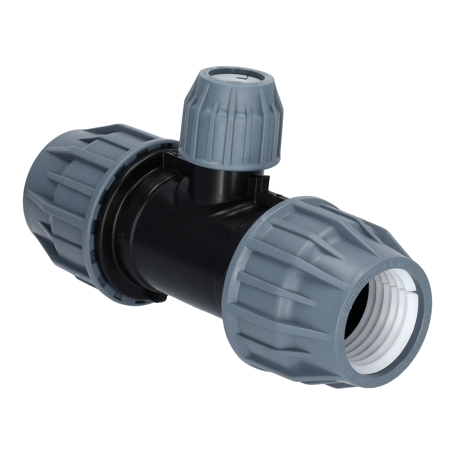 Produktbild von ONIX TECH T-Stück Verschraubung PP 20mm – 90° Winkel, PN16, UV-beständig, Für PE-Rohre – 2 Stück, Mit O-Ring
