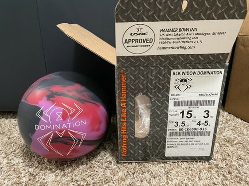 Hammer Black Widow Viz-A-Ball 15 lb Ball Dealers Bowling Pro-Shop