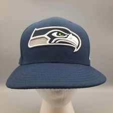 Seattle Seahawks New Era 59Fifty Fitted Football Hat Cap Size 7 1/8