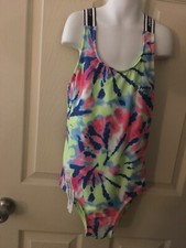 NWT GIRLS JUSTICE SPORT 1pc BATHING SUIT SZ large 12-14