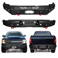 Vijay For 2007-2013 Chevy Silverado 1500 Frontrear Bumper Wwinch Platelight