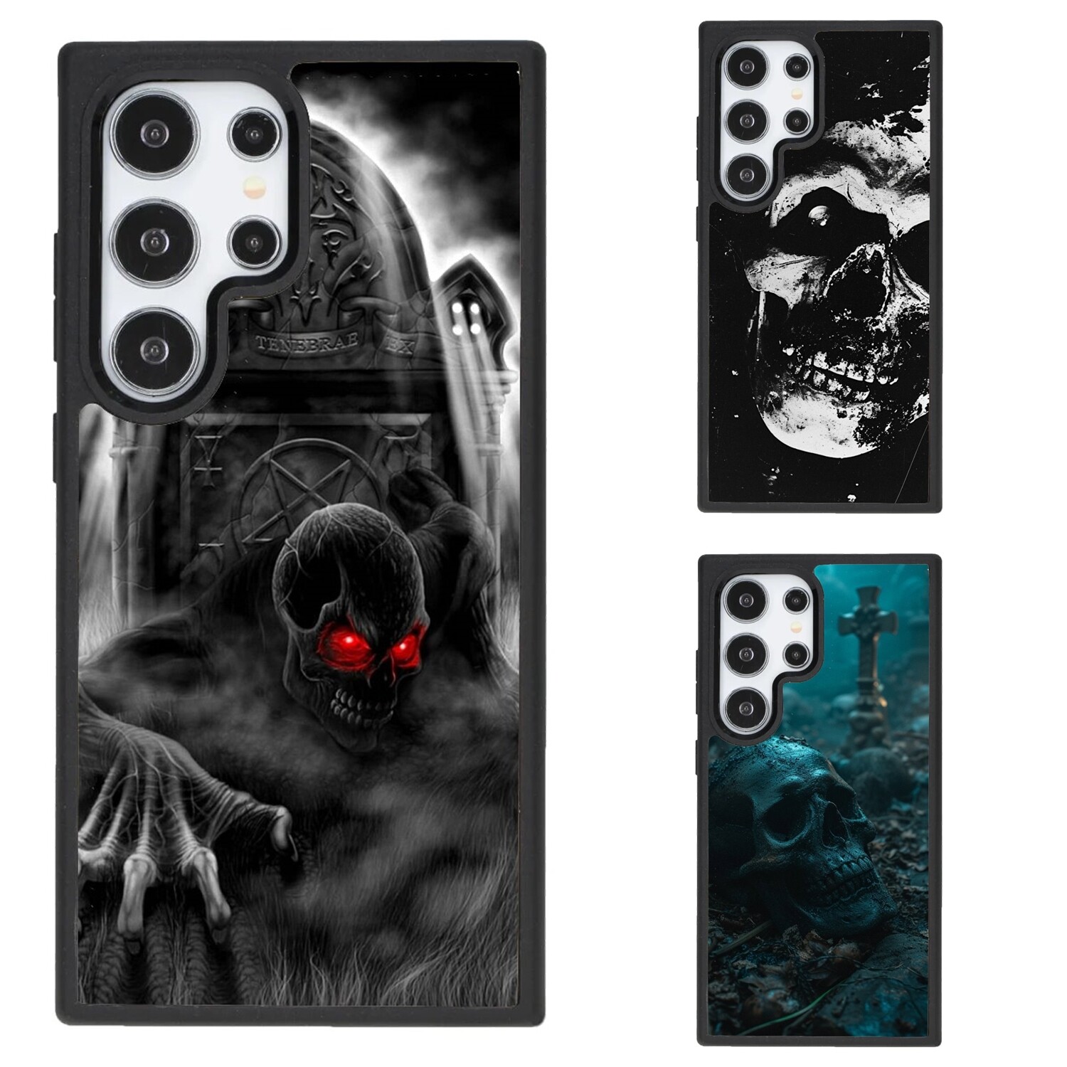Hybrid Case Graveyard Skull gothic evil For Apple iPhone Motorola Samsung Galaxy